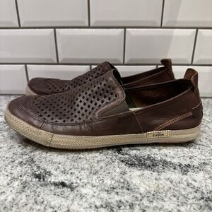 Cushe Shumakers Maek Slip On Shoes Leather Brown‎ Mens Size 13